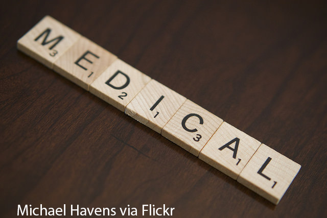 Medical in scrabble letters