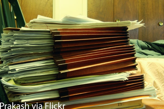 A huge pile of FSLA paperwork