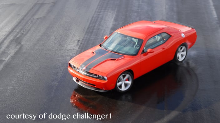 A dodge challenger displaying performance